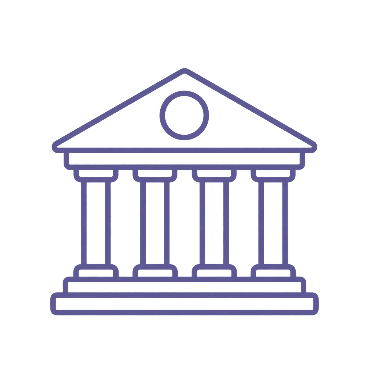 Neon icon of bank building representing Banking and Financial Dispute legal services - Advocate Rohit Agarwal