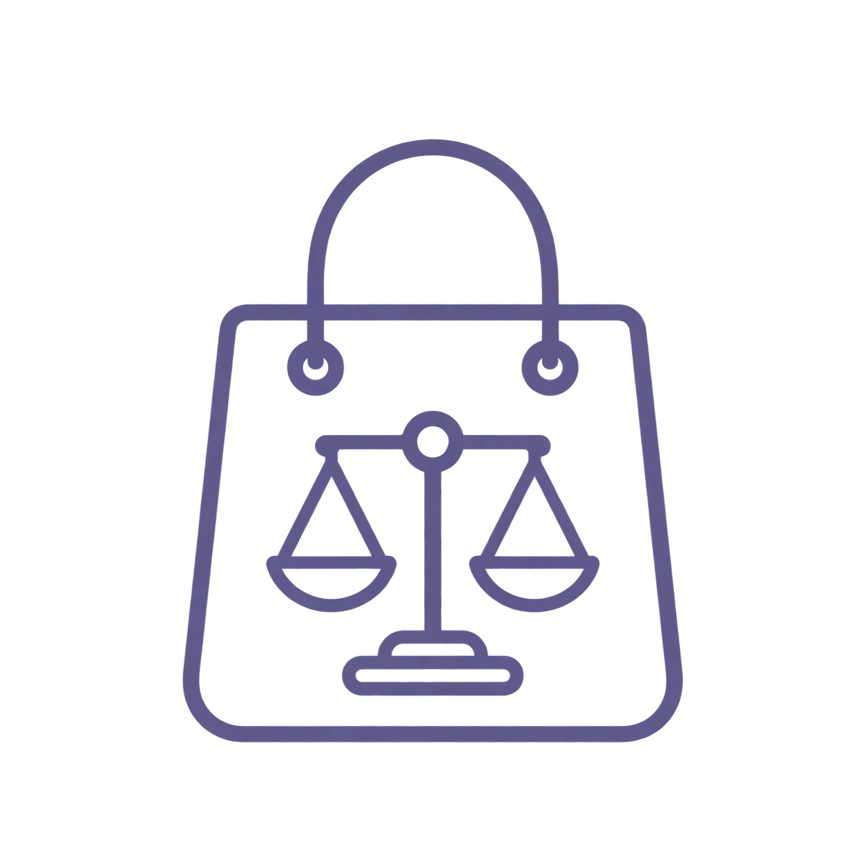 Neon icon of shopping bag with scales of justice representing Consumer Court Lawyer services in Rajouri Garden Delhi