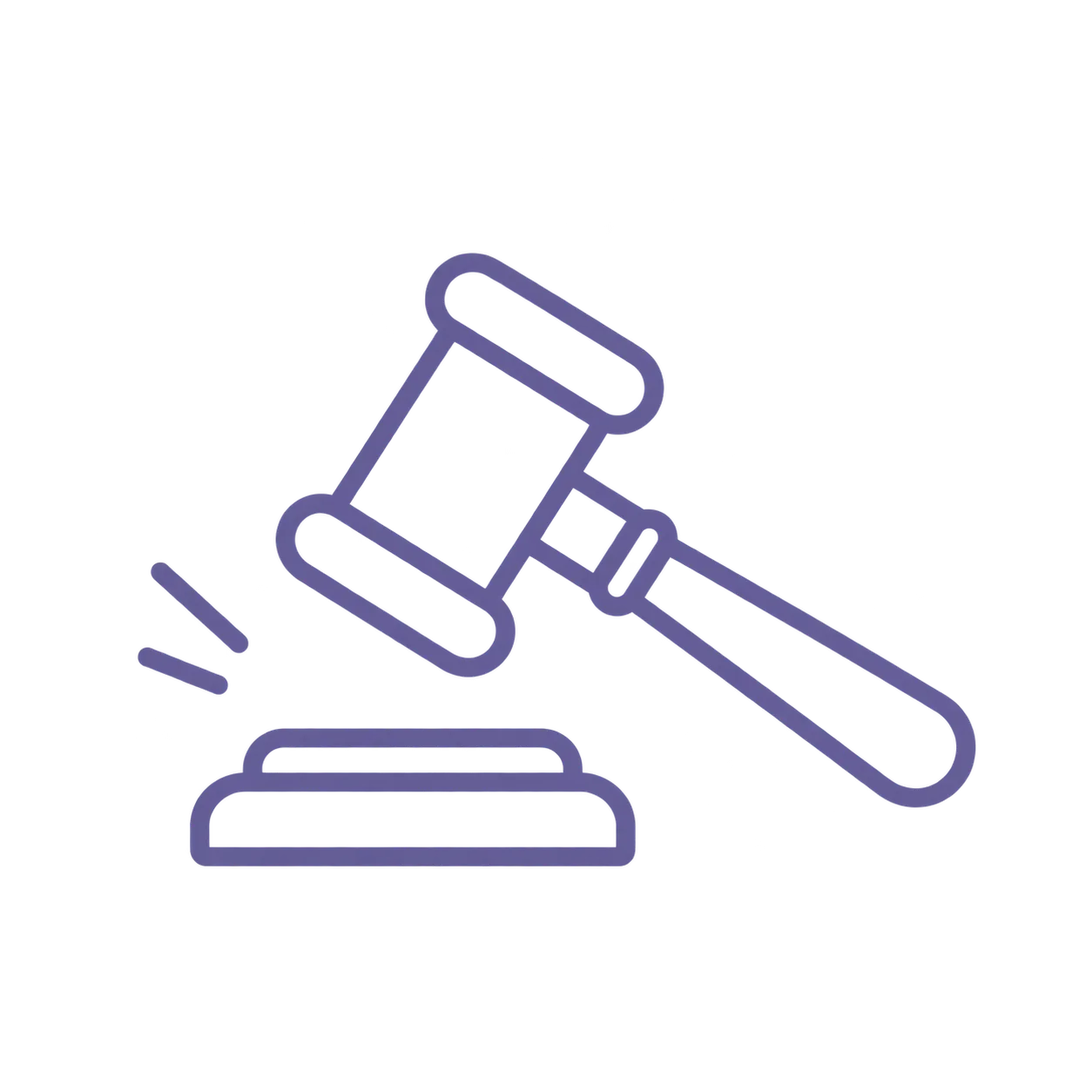 Neon icon of judge gavel representing Criminal Law and Defense legal services by Advocate Rohit Agarwal